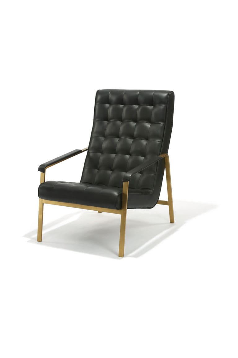 Chicago High Back Lounge Chair with Square Stitching