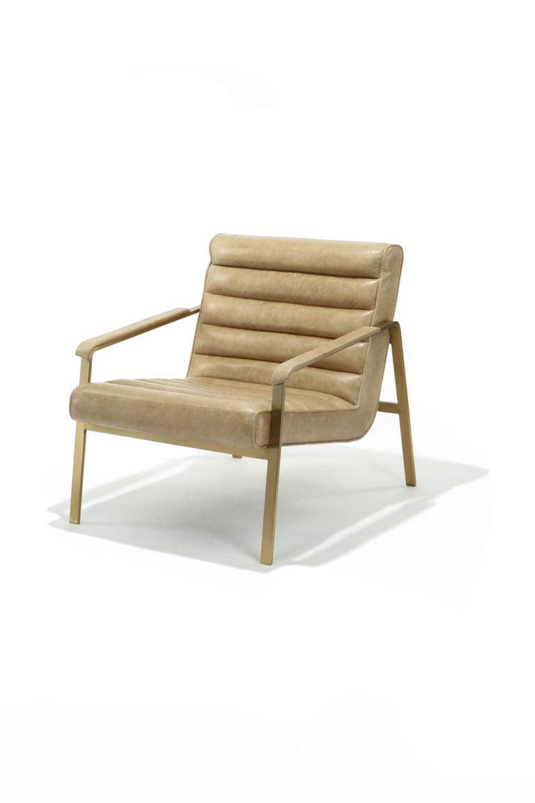 Chicago Lounge Chair with Linear Stitching