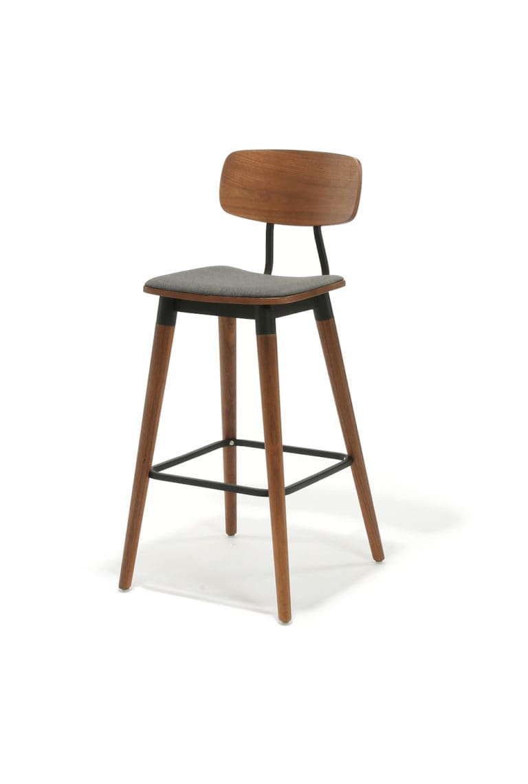 Copine Stool With Upholstered Seat Pad, commercial bar stool