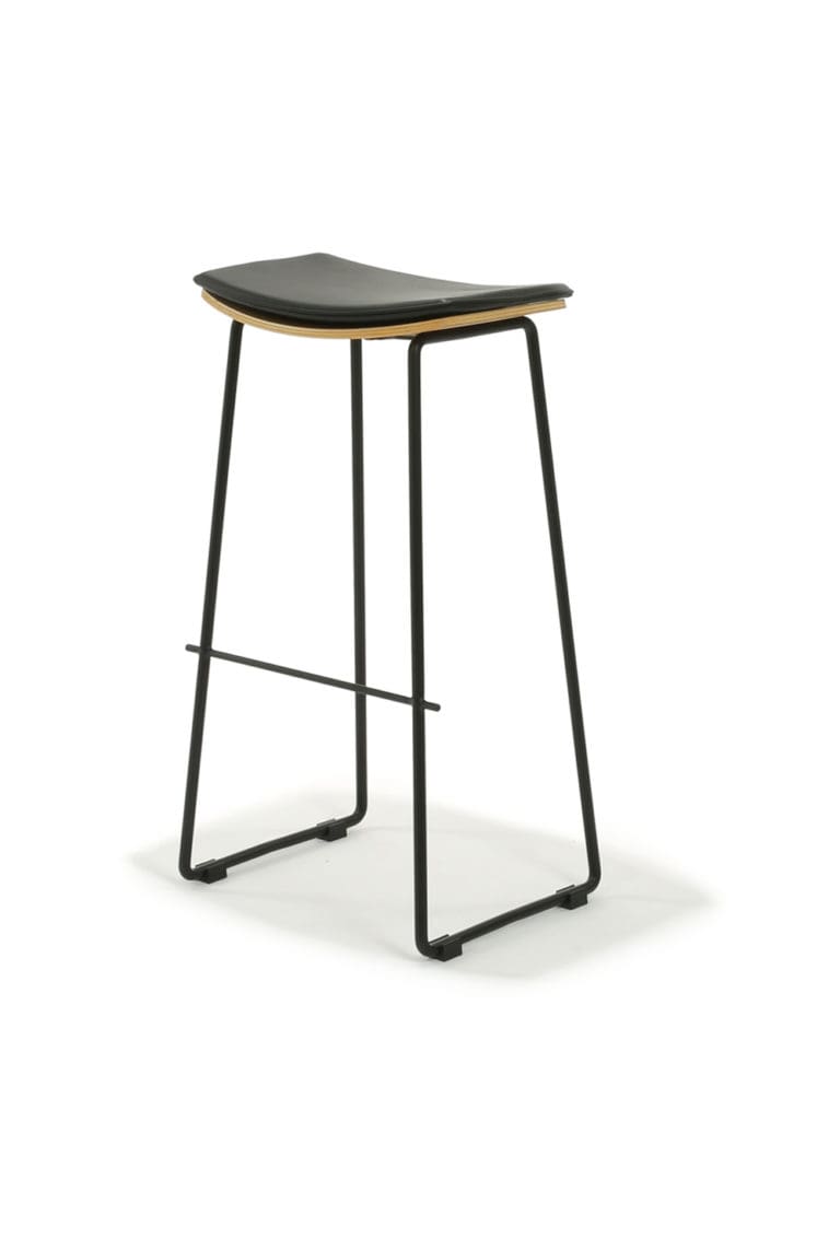 Gage Stool with Upholstered Seat, commercial bar stool