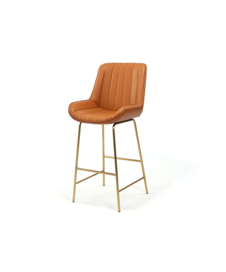 Lucera Stool with Metal Base (Stitched or Tufted)