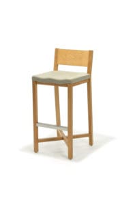 Nash Stool with Upholstered Seat, commercial bar stool