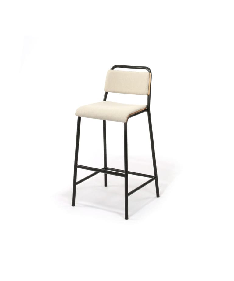 Floyd Stool with Upholstered Seat and Seat Back