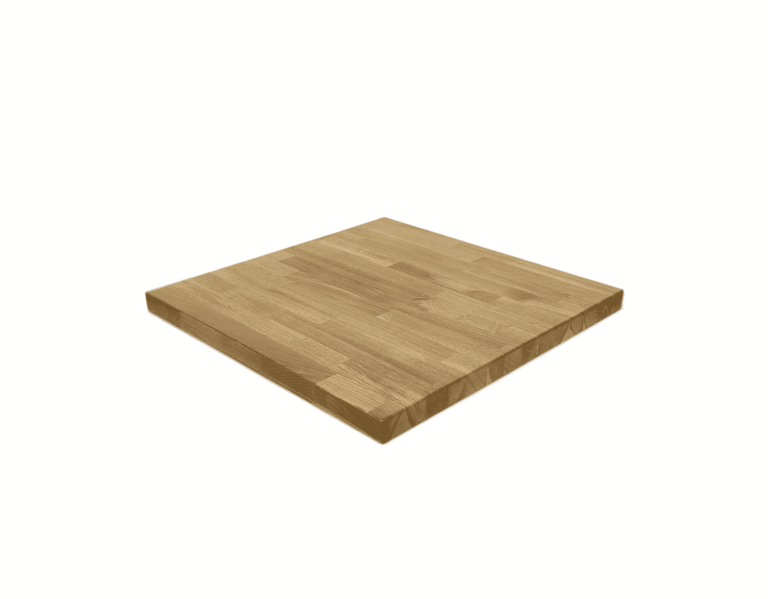 White Oak Butcher Block Table Top in Natural Stain (Indoor Only)