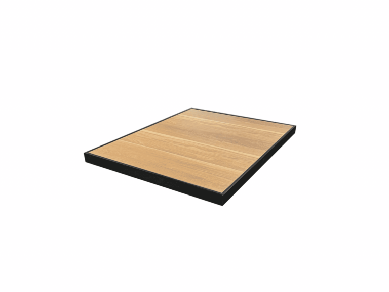 Coronado Table Top in Oak with Black Frame (Indoor/Outdoor)