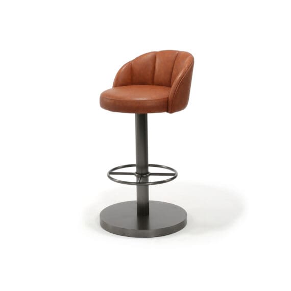 Shell Stool with Pedestal Base
