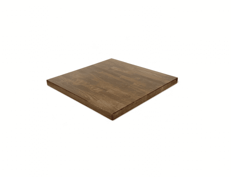 White Oak Butcher Block Table Top in Light Walnut Stain (Indoor Only)