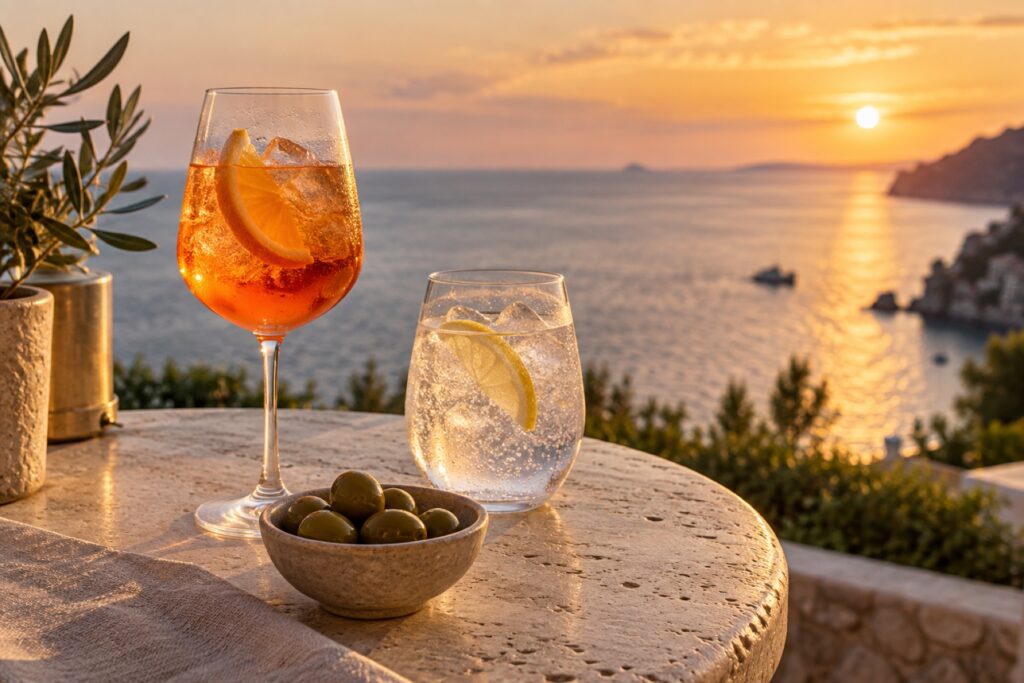 Sunset aperitif – DesignForm poly-molded outdoor chairs