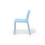 Cove Chair in Coastal Blue, side view – poly-molded outdoor chair