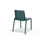Cove Chair in Deep Teal, rear three quarter view – poly-molded outdoor chair
