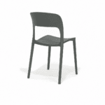 Flip Chair in Dark Gray, rear three quarter view – poly-molded outdoor chair