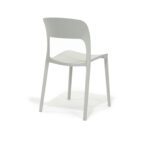 Flip Chair in Grey, rear three quarter view – poly-molded outdoor chair
