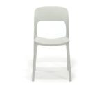 Flip Chair in Grey, front view – poly-molded outdoor chair