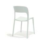 Flip Chair in White, rear three quarter view – poly-molded outdoor chair