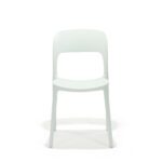 Flip Chair in White, front view – poly-molded outdoor chair