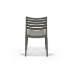 Menton Chair in Urban Grey, back view – poly-molded outdoor chair
