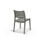 Menton Chair in Urban Grey, rear three quarter view – poly-molded outdoor chair