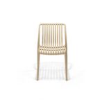 Ribbon Chair in Dune, front view – poly-molded outdoor chair