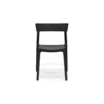 Tandem Chair in Black, front view – poly-molded outdoor chair