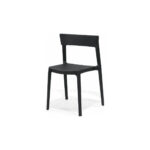 Tandem Chair in Black, three quarter view – poly-molded outdoor chair