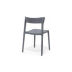 Tandem Chair in Gray, rear three quarter view – poly-molded outdoor chair