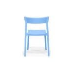 Tandem Chair in Light Blue, back view – poly-molded outdoor chair