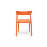 Tandem Chair in Orange, back view – poly-molded outdoor chair