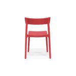 Tandem Chair in Red, back view – poly-molded outdoor chair