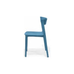 Tandem Chair in Teal, side view – poly-molded outdoor chair