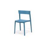 Tandem Chair in Teal, three quarter view – poly-molded outdoor chair