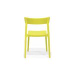 Tandem Chair in Yellow, back view – poly-molded outdoor chair