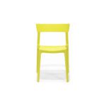 Tandem Chair in Yellow, front view – poly-molded outdoor chair
