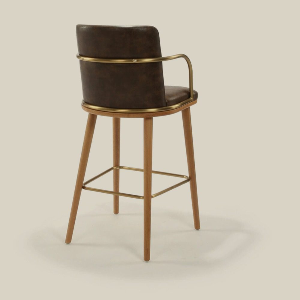 Aspen Stool with Arms – Designform Alpine Lodge Collection