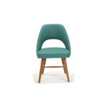 Barber Chair with Wood Base by Designform Furnishings, front view