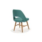 Barber Chair with Wood Base by Designform Furnishings, three-quarter back view