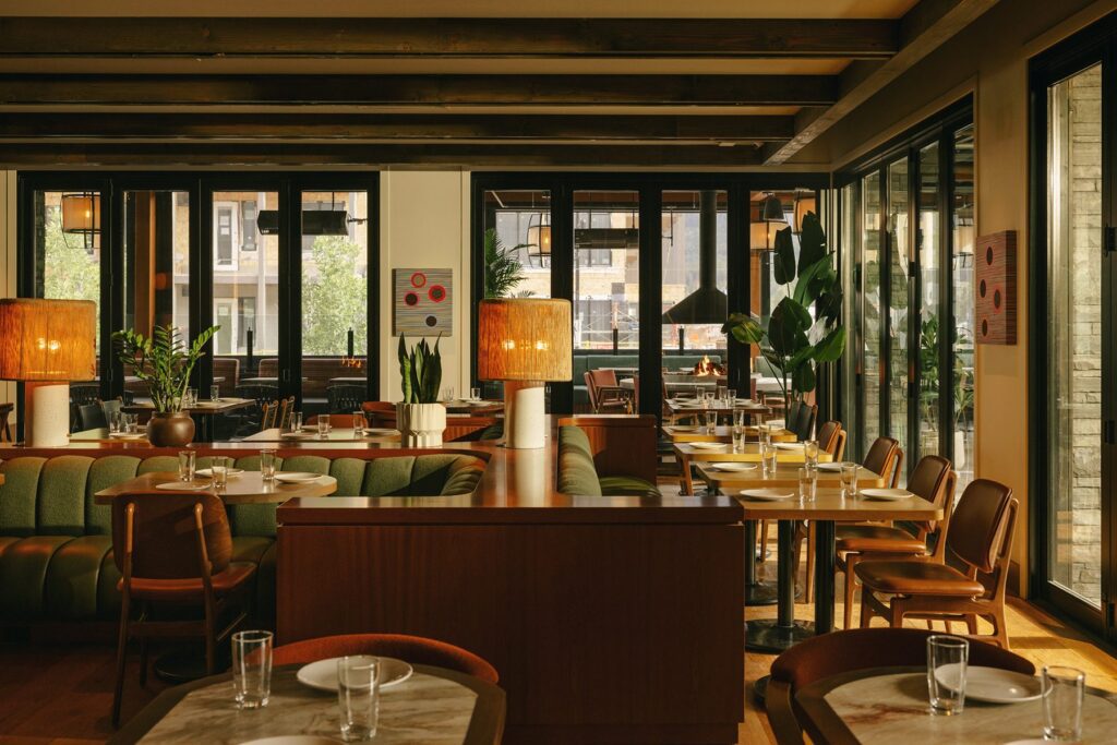 Designform Almeria Arm Chairs at Bridgette Bar, Canmore, AB