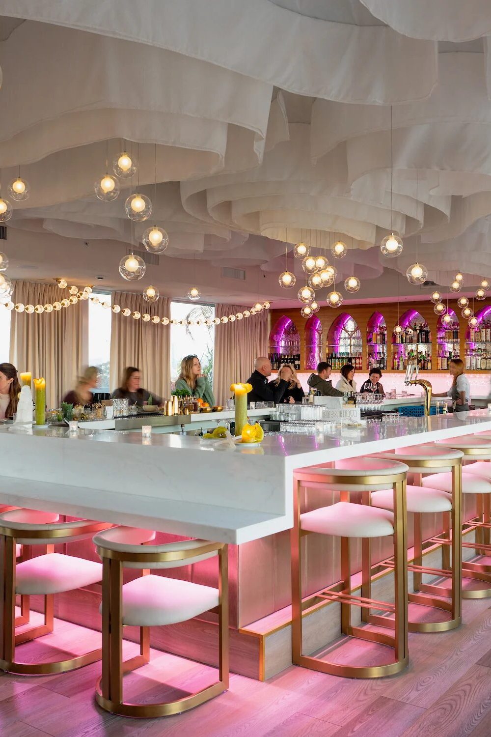 Communion bar in San Diego with Designform Manhattan bar stools