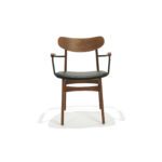 Edgar Arm Chair with Upholstered Seat by Designform Furnishings, front view