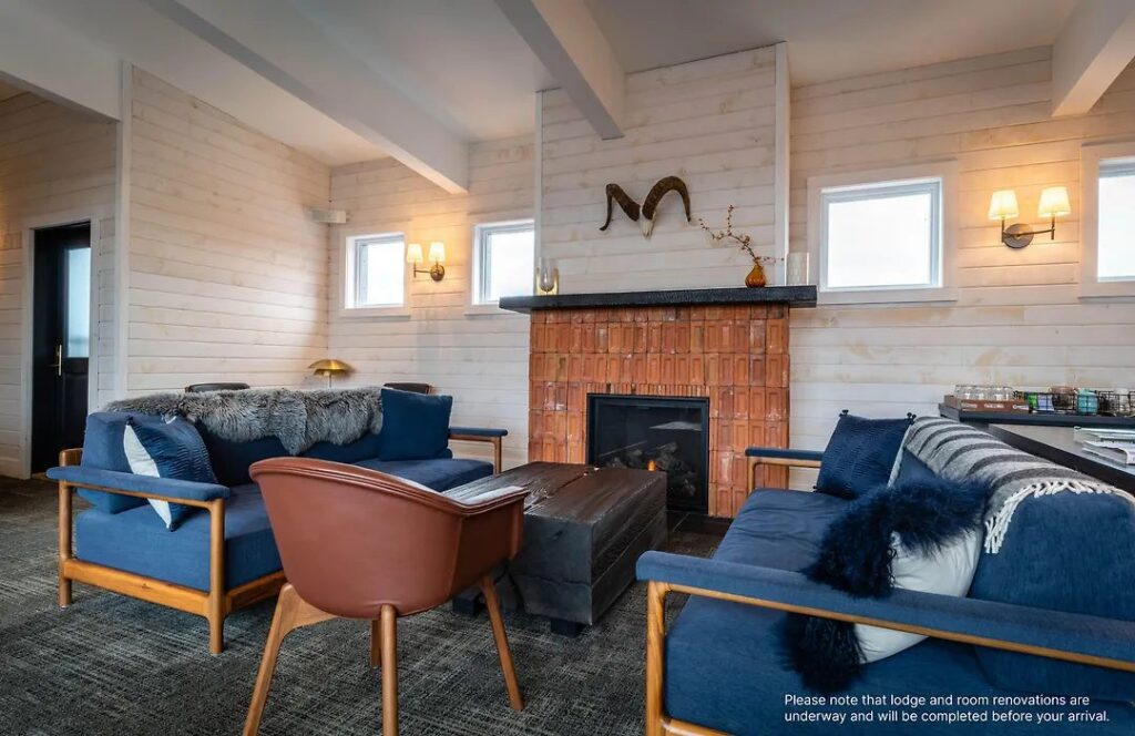 Designform Lloyd Sofas and Cockpit Chair at Eleven Revelstoke Lodge, Revelstoke, BC