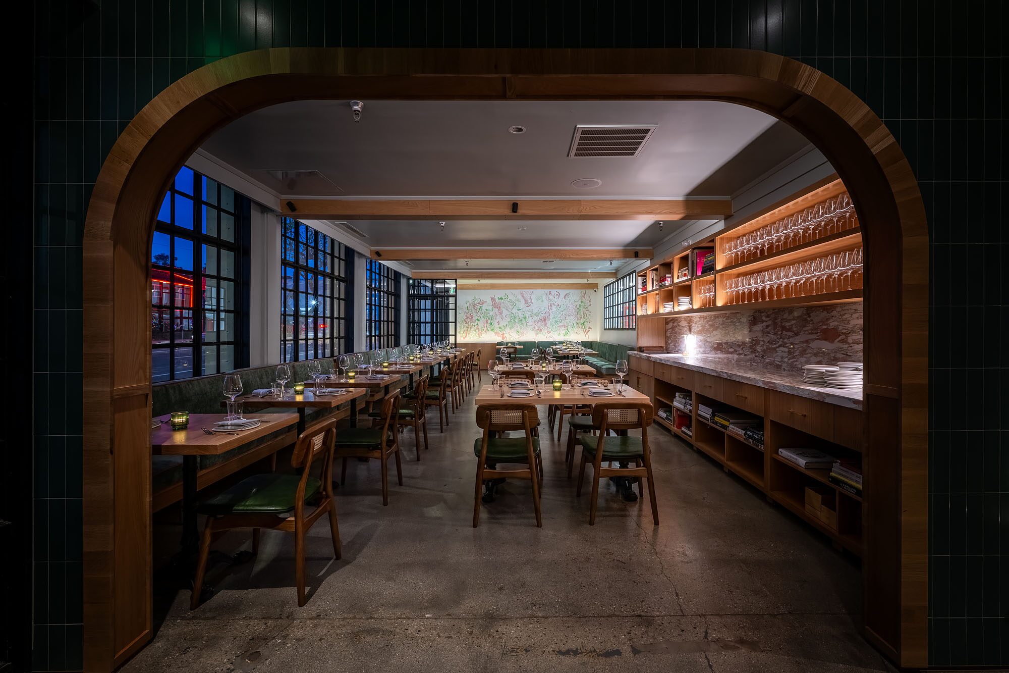 First Born restaurant dining room in Los Angeles with Designform Rina chairs