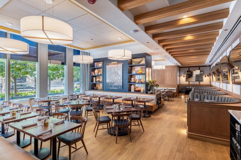 Gemini restaurant dining room in Chicago furnished by Designform