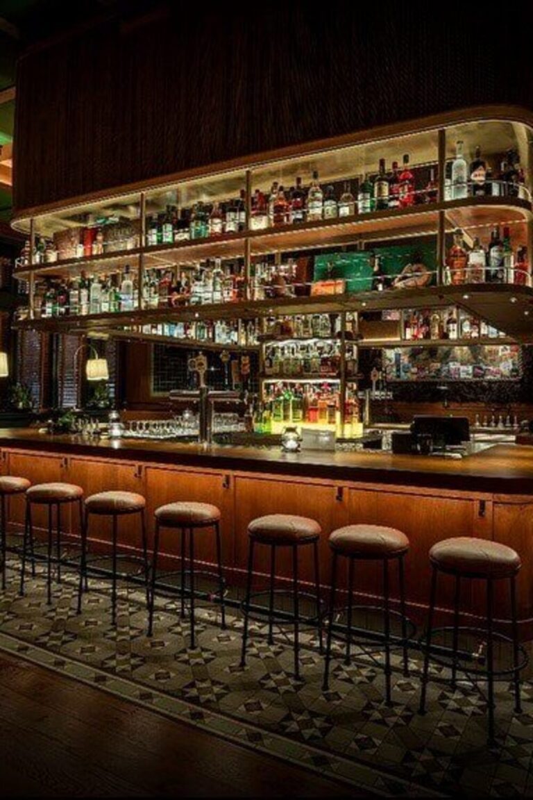 Jackman & Co. bar in Glenview, IL with Designform bar stools