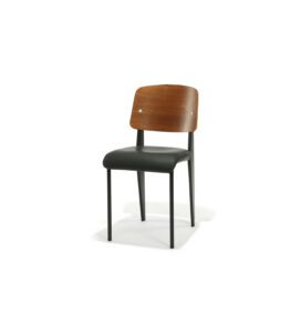 Miller Chair with Upholstered Seat by Designform Furnishings, three-quarter front view