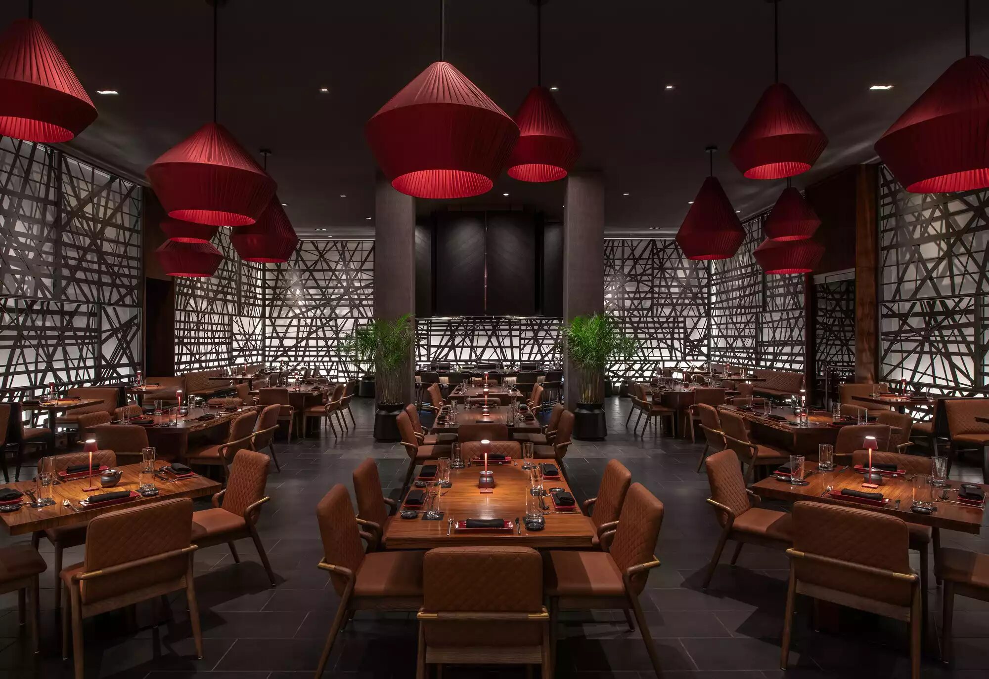 Morimoto restaurant dining room at MGM Grand Las Vegas furnished by Designform