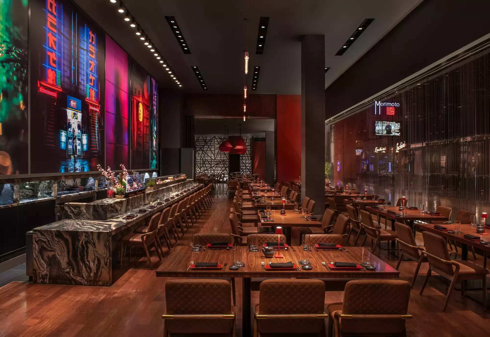 Morimoto at MGM Grand Las Vegas with Designform Gramercy chairs and counter stools