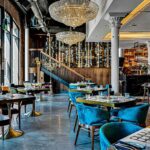 Nero restaurant dining room in Edmonton with Designform Gramercy chairs