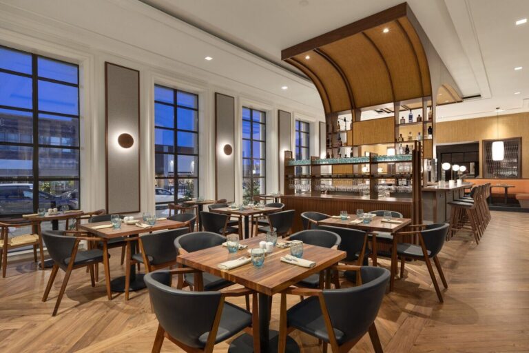 One Eighteen restaurant at The H Hotel in Midland, MI furnished by Designform