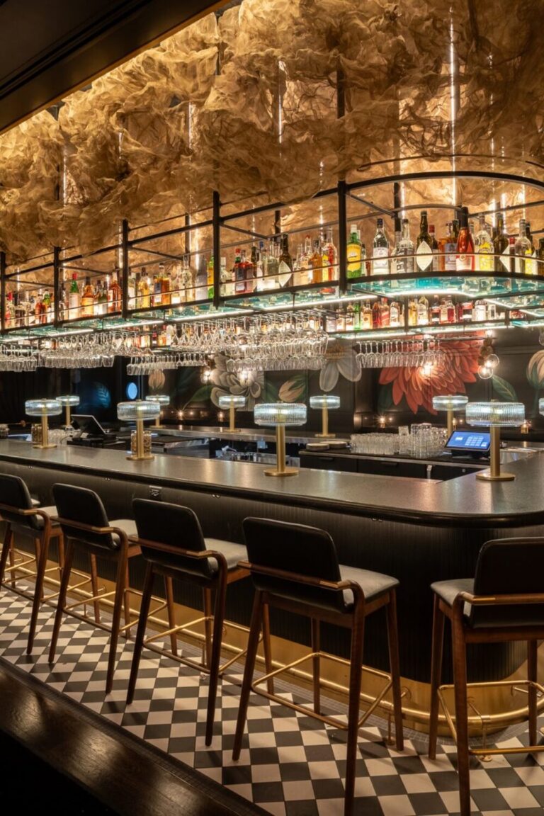 Sophia Steak bar in Lake Forest, IL with Designform Gramercy bar stools