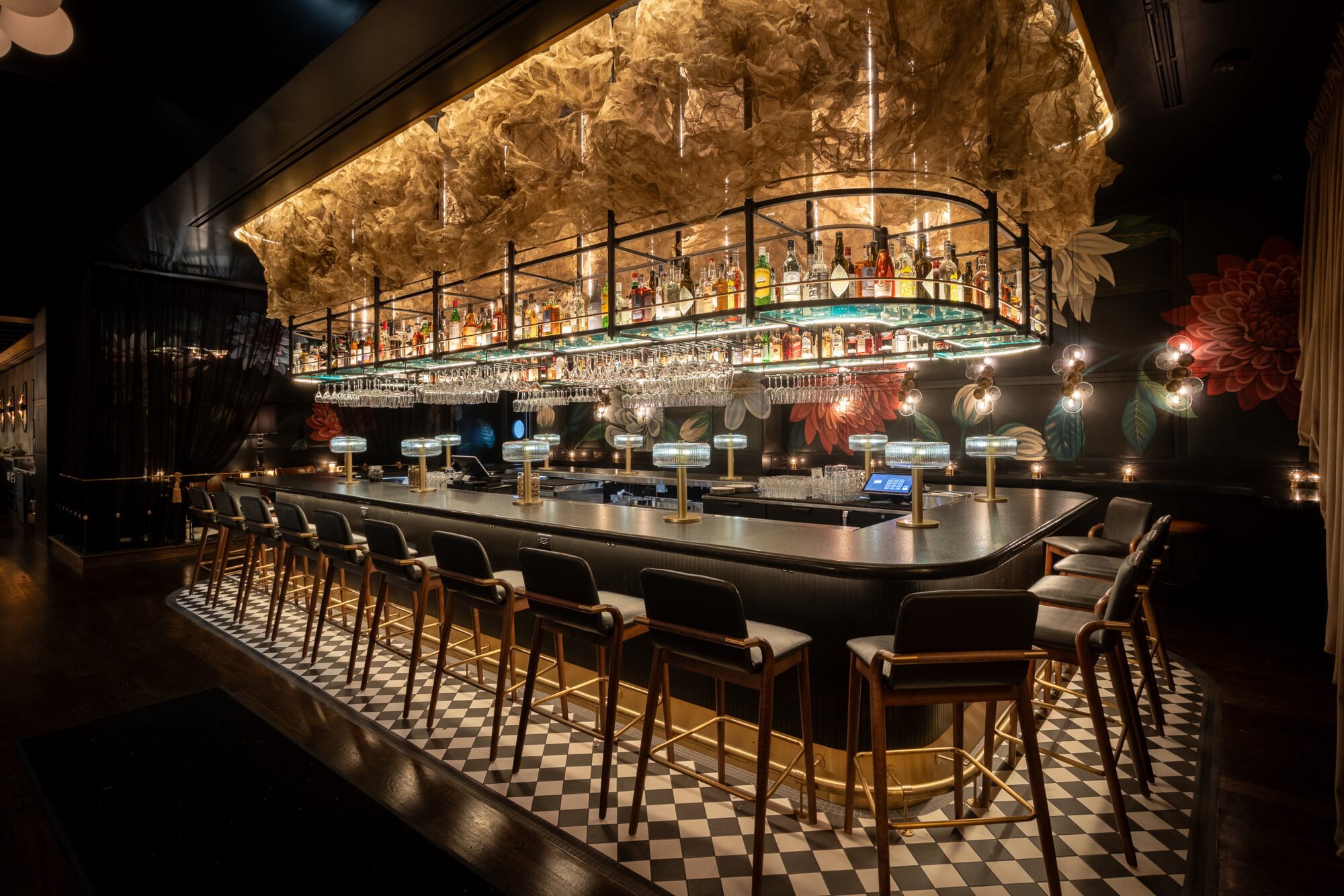 Sophia Steak bar in Lake Forest, IL with Designform Gramercy bar stools