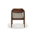 Esmie Chair, Walnut Frame with COM Upholstery, Back view